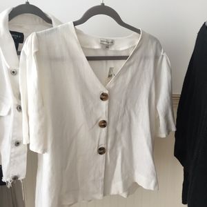 ANTHROPOLOGIE MOON RIVER LINEN TOP SMALL NEW